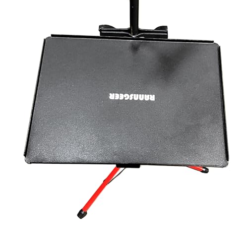 Microphone Stand Tray, 10.8 X 7.8 | Heavy Duty Steel, Clamp-On, Accessory Shelf for Mic Stand - size: 10.8" x 7.8"