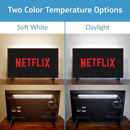 TrueColor USB LED Under Cabinet Light Bar, Frosted Cover, 24 in, Soft White - color: Soft White, size: 24 inches