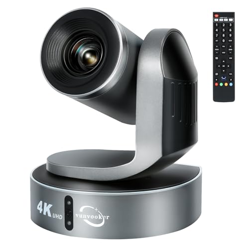 4K Conference Room Camera,PTZ Camera 20X Optical Zoom with IP/USB3.0/HDMI/RS232/RS485 for IP Live Streaming Video Conference and Church Education
