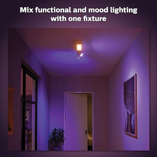 Philips Hue White and Color Ambiance Centris Smart LED Ceiling Light - Includes (1) Color Changing Light Fixture in White with 2 Individually Adjustable Spotlights - Works with Voice - style: 2 Spotlights