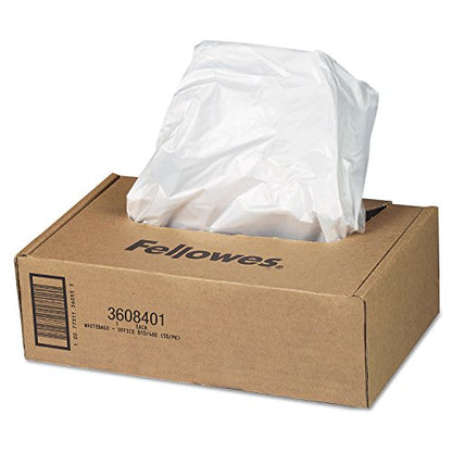 Fellowes Powershred Waste Bags for AutoMax 500C and 300C Auto Feed Shredders, 50 Bags & Ties (3608401) - size: 1 Count (Pack of 50)