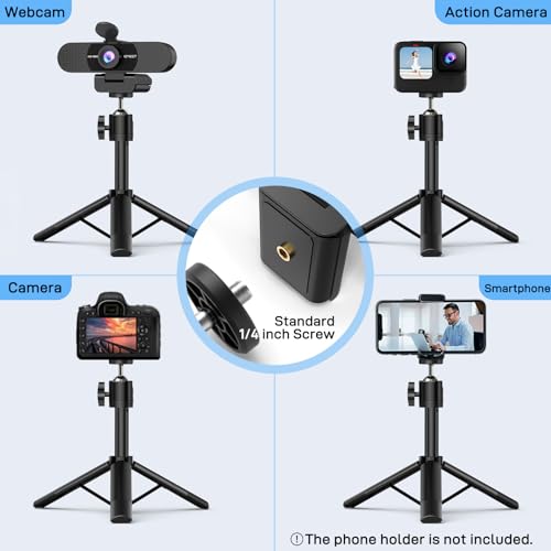 EMEET C960 Webcam with Tripod, 1080P Webcam with Mic, Adjustable Height - style: 1080P Tripod