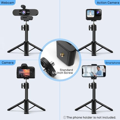 EMEET C960 Webcam with Tripod, 1080P Webcam with Mic, Adjustable Height - style: 1080P Tripod