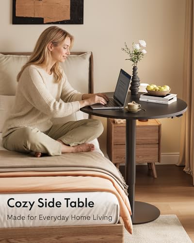 FLEXISPOT 28" Adjustable Height Round Dining Bar Table, Gas Spring Lift - color: Black, size: 28‘’
