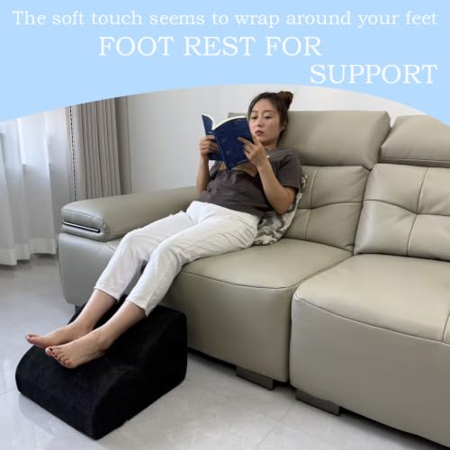 Foot Rest for Under Desk at Work.Multifunctional 3-Tier Foot Stool - color: Standard-a-black