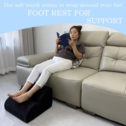 Foot Rest for Under Desk at Work.Multifunctional 3-Tier Foot Stool - color: Standard-a-black