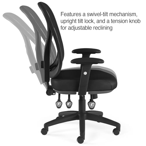 Staples Ergonomic Mesh Task Chair, Lumbar Support, Black, 2-Pack - style: 2 Pack