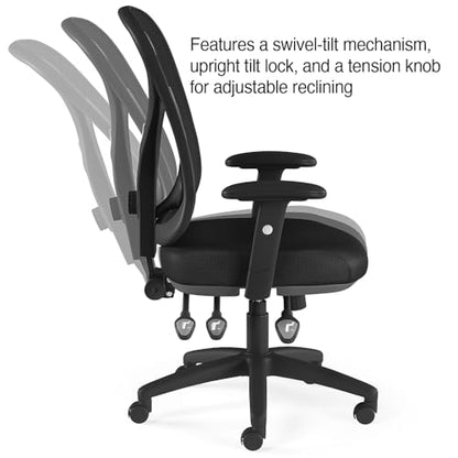 Staples Ergonomic Mesh Task Chair, Lumbar Support, Black, 2-Pack - style: 2 Pack