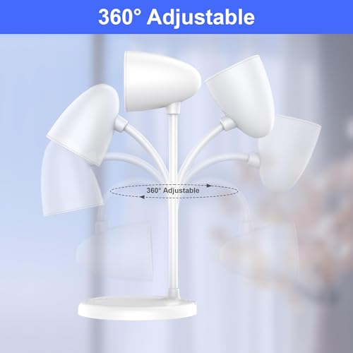 New LED Desk Lamp for Home Office,3 Colors Dimmable Table Lamp - color: L50-White