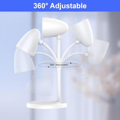 New LED Desk Lamp for Home Office,3 Colors Dimmable Table Lamp - color: L50-White
