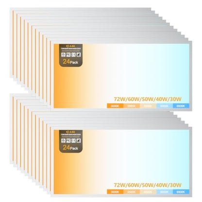 2x4 LED Flat Panel Light,Selectable 5CCT,0-10V Dimmable,24 Pack - size: 2x4FT-24pack