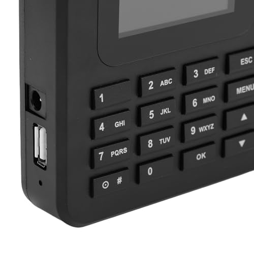 Walfront Biometric Employee Time Clock with 2.4 Inch TFT Screen and U Disk Export for Small Business Attendance Management (US Plug)