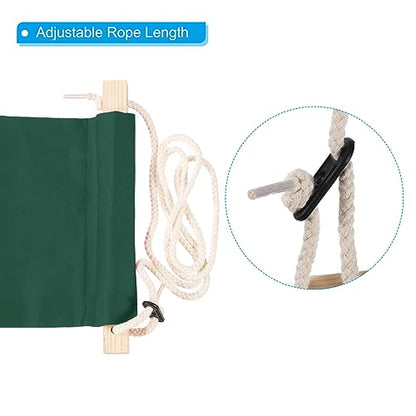 PATIKIL Foot Hammock Under Desk, Adjustable Foot Rest Sling with Hooks Portable Desk Footrest for Airplane Travel Home Office, Dark Green Style 1 - color: Dark Green