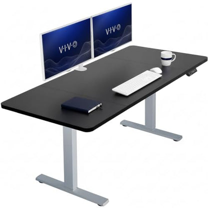VIVO Black 60 x 30 in Standing Desk, DESK-KIT-1G6B-30 - color: Black Top / Gray Frame, size: 60 x 30-inch