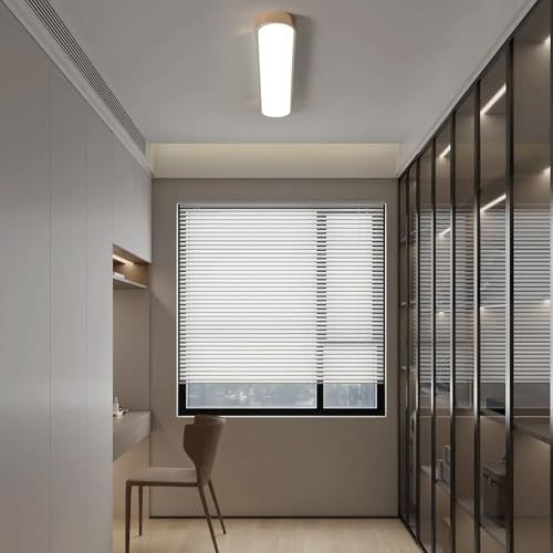 Qcyuui Modern LED Ceiling Light,39.4 Inch Dimmable LED Flush Mount Ceiling Lights,White and Gold Long Ceiling Light Fixture for Office Bedroom Kitchen Hallway (48W/3000-6500K) - color: White and Gold/Dimm/48W/39.4IN/3000-6500K, size: 39.4in