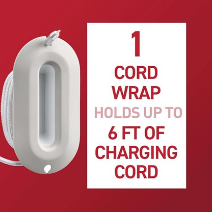 Command Cord Wrap, 2 Units, 4 Medium Strips - color: White