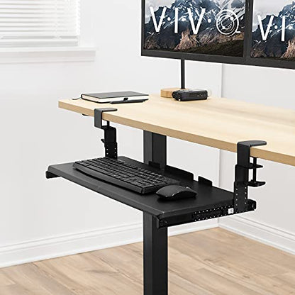 VIVO Black Height Adjustment Kit Brackets for Keyboard Trays, MOUNT-KB5SP