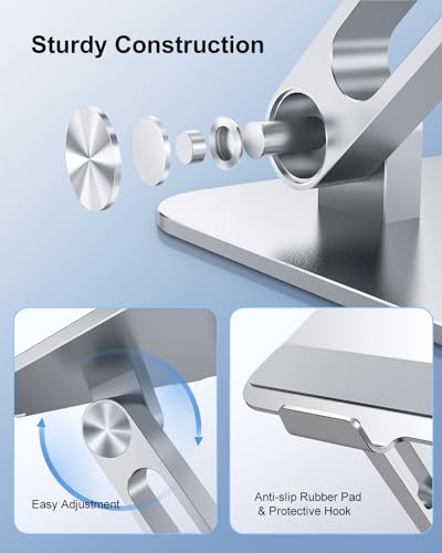 JOIOT Ergonomic Laptop Stand,Adjustable Riser for 10-17.3” Computer - color: Silver