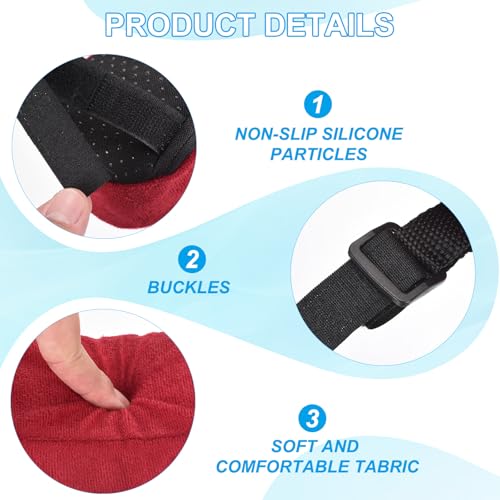 PATIKIL Office Chair Arm Pads, 2 pcs Office Chair Arm Cover Soft Office Chair Armrest Pads Memory Foam Cotton Removable Washable for Desk Computer Gaming, Red - color: Red