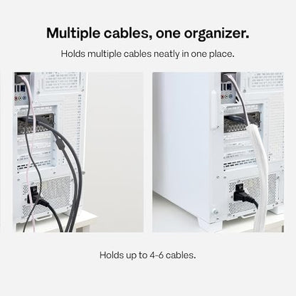 Pixio 10FT Tubing Cable Sleeve – White 1/2 inch Flexible Cable Management Sleeve for PC, Gaming, TV & Office, Wire Organizer for Desk Cable Cleanup - color: White