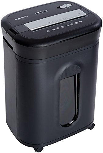 Amazon Basics 15 Sheet - original model Cross Cut Paper, CD Credit Card Office Shredder, Black - size: 15 Sheet