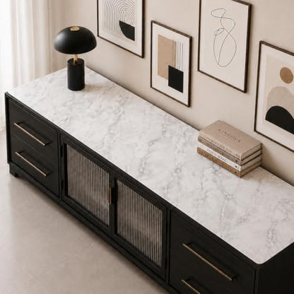 LovePads Marble-Look Table Protector, 16x60 in TV Stand Tabletop Cover - size: 16" x 60" (Rectangular)