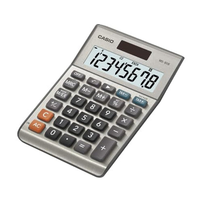 Casio MS-80B Desktop Calculator, Tax & Currency Tools | General purpose calculator with large display; ideal for home, office & everyday math