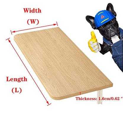 Fold Down Wall Mounted Dining Table Solid Wood Wall Mounted Folding Table For Kitchen With Brackets For Space Saving Desk Office Home Office Desk - Capacity 110lb ( Size : L120xW50cm/L47.2xW19.7in ) - size: L120xW50cm/L47.2xW19.7in