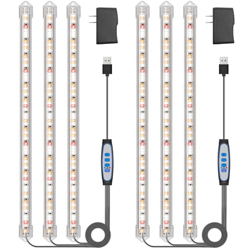 Kullsinss 16in Grow Lights for Indoor Plants, 3-Bar 180 LEDs Full Spectrum - color: 3 Bars, size: 2 Pack