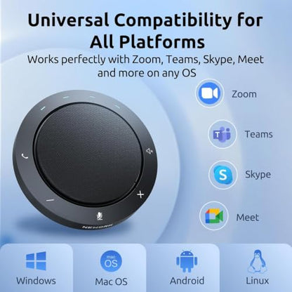 Conference Speakerphone - 2 AI Noise Reduction Mics, 360° Voice Pickup - color: FreeChat 103(2 Mics)