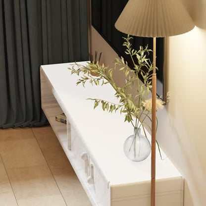 Faux Leather Table Cover,1.8mm Thick,17x72 Inch Desk Cover,Dresser Cover Top,Dresser Protector Top,Dresser Cover,End Table Cover.(White+White,17x72) - color: White+white, size: 17×72inch