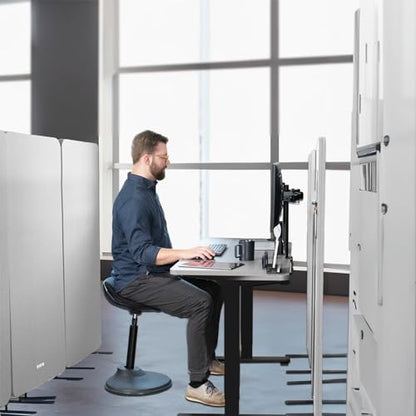 VIVO Gray Freestanding 72 x 56 in Privacy Panel, PP-3-S072G - color: Gray, size: 72" wide, 56" Tall