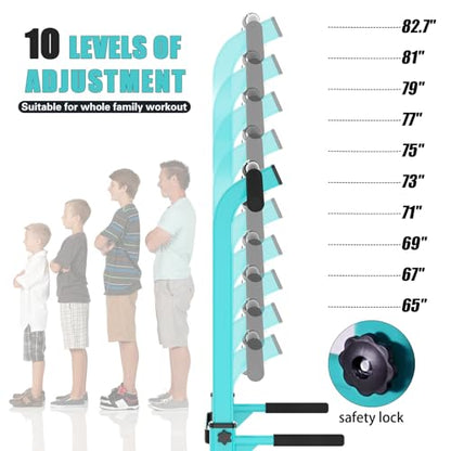 soges Power Tower Pull Up Bar Station, Free Standing Pull Up Rack Dip Station for Home Gym, Height Adjustable Home Strength Training Fitness Workout Equipment - color: Blue