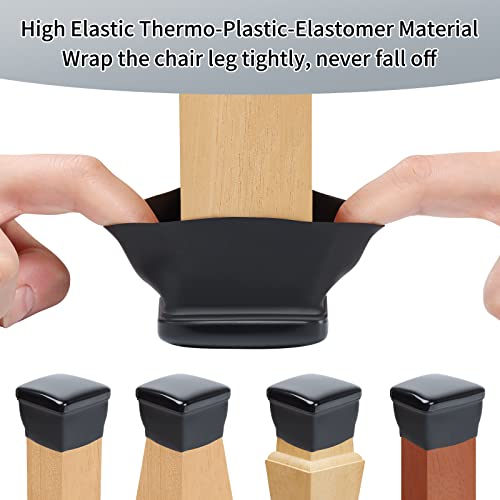 Ezprotekt Chair Leg Sliders for Carpet, 24Pcs Chair Glides for Carpet - size: XL-Black