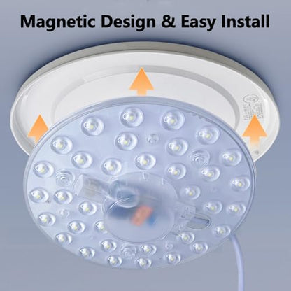 9 inch LED Retrofit Light Kit for Ceiling Fan Light Replacement Panel PCB 36W 6000K 3600LM 120V CRI80+, LED Ceiling Fan Light Retrofit Kit for Ceiling Fans, Ceiling Lights, Homes, Offices - color: 9 " LED Retrofit Light