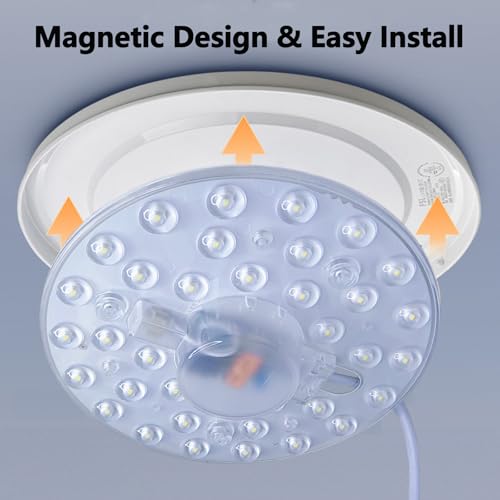 9 inch LED Retrofit Light Kit for Ceiling Fan Light Replacement Panel PCB 36W 6000K 3600LM 120V CRI80+, LED Ceiling Fan Light Retrofit Kit for Ceiling Fans, Ceiling Lights, Homes, Offices - color: 9 " LED Retrofit Light