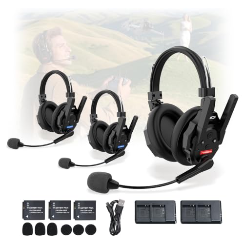 SYNCO XTALK XMAX3 Wireless Intercom Headset System AI Noise 1640ft with BT - color: 3-set, size: Xtalk Xmax