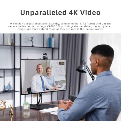 OBSBOT Tiny 2 4K PTZ Webcam 1/1.5" CMOS 50MP, W Mini Tripod - style: Tiny 2 +Table Mini Tripod