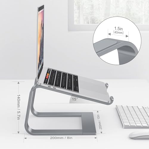 OMOTON Laptop Stand, Detachable Mount for MacBook Air/Pro Dell HP Grey - color: Grey