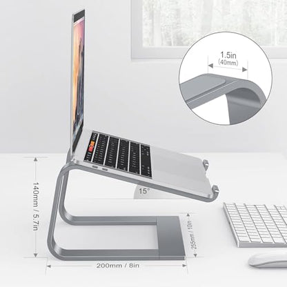 OMOTON Laptop Stand, Detachable Mount for MacBook Air/Pro Dell HP Grey - color: Grey