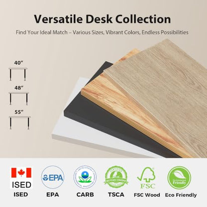 Agilestic 48 x 24 Inches Electric Standing Desk with 2 Storage Drawers, Adjustable Height Sit and Stand Computer Table with Splice Board, Black - color: Black, size: 48 x 24 Inches with 2 drawers