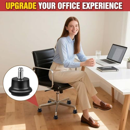 Bell Glides for Office Chair, Stationary Caster Replacement with Felt Pads