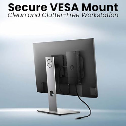 Dell WD19 Docking Station Bundle with USB-C and Dual Monitor Support - Full Package w/Dell WD19 Universal Dock, 180W Power Adapter, Thunderbolt 3 & Ethernet Cable, Cleaning Cloth (Renewed)