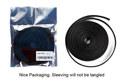 25ft - 3/4 inch PET Expandable Braided Sleeving – Black – Alex Tech Braided Cable Sleeve - color: Black, size: 3/4"-25ft