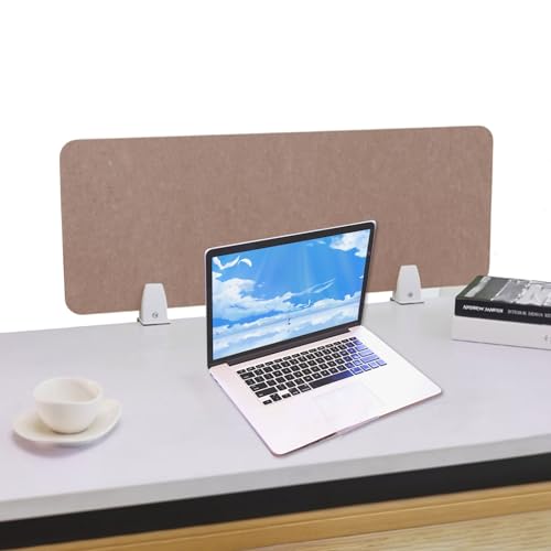 Desk Divider Privacy Screen Shield for Home Office School Classroom Acoustic Cubicle System with Clamps Single Panel Table Top Partition for Students Portable Modesty Shield (Color: I Size: - color: I, size: Width 60cm/23.6inch
