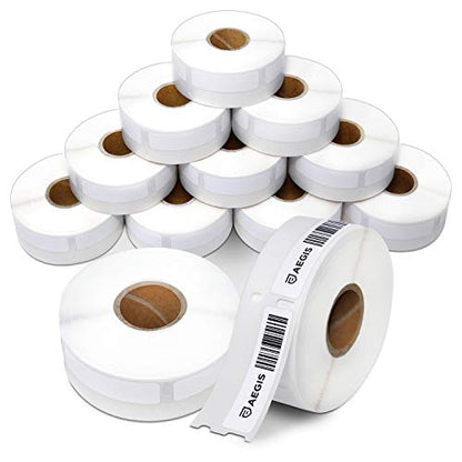 Replacement for DYMO 30346 (12 Rolls, 7200 Labels) 1/2" X 1 7/8" | Direct Thermal Library Barcode Labels - Compatible with LabelWriter 450, 450 Turbo, 4XL Printers (NOT 550, 5XL) - size: 1/2" X 1-7/8" - 30346