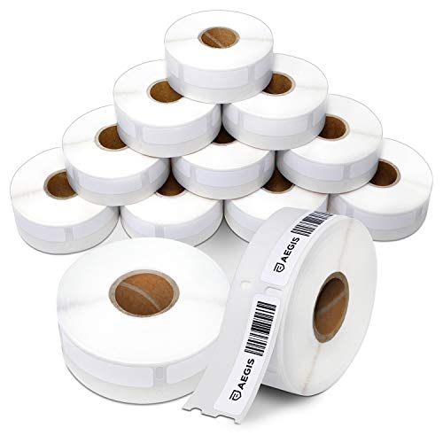 Replacement for DYMO 30346 (12 Rolls, 7200 Labels) 1/2" X 1 7/8" | Direct Thermal Library Barcode Labels - Compatible with LabelWriter 450, 450 Turbo, 4XL Printers (NOT 550, 5XL) - size: 1/2" X 1-7/8" - 30346