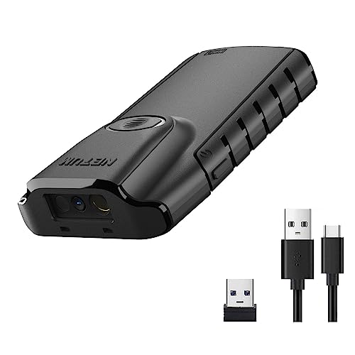 NETUM Bluetooth 2D Barcode Scanner, 3-in-1 Portable QR Bar Code Reader | Automatic Wireless Gun Scan Back Clip Work with Tablet iOS Android Windows MacOS for Warehouse Inventory POS (2D - E800) - size: 2D - E800