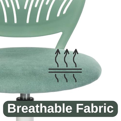 Homy Casa Ergonomic Adjustable Chair with Swivel Base and Cushioned Backrest for Kitchen Counter Dining Island and Home Lounge (Mint Green) - color: Mint Green