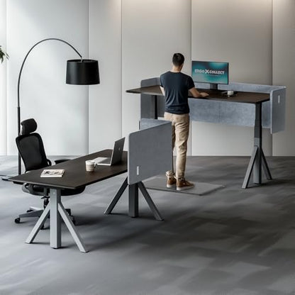Desk Privacy Panel,2PCS L-Shaped Clamp-On Office Desk Divider,47.2" x 15.7" - color: Grey, size: 47.2" x 15.7"